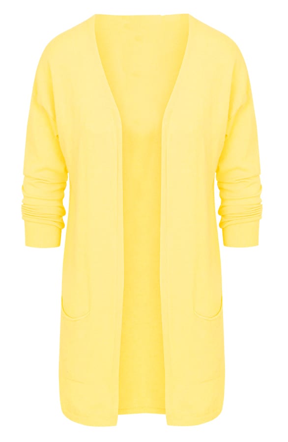 Comfy Soft Cardigan Geel – shoparchief, foto 1