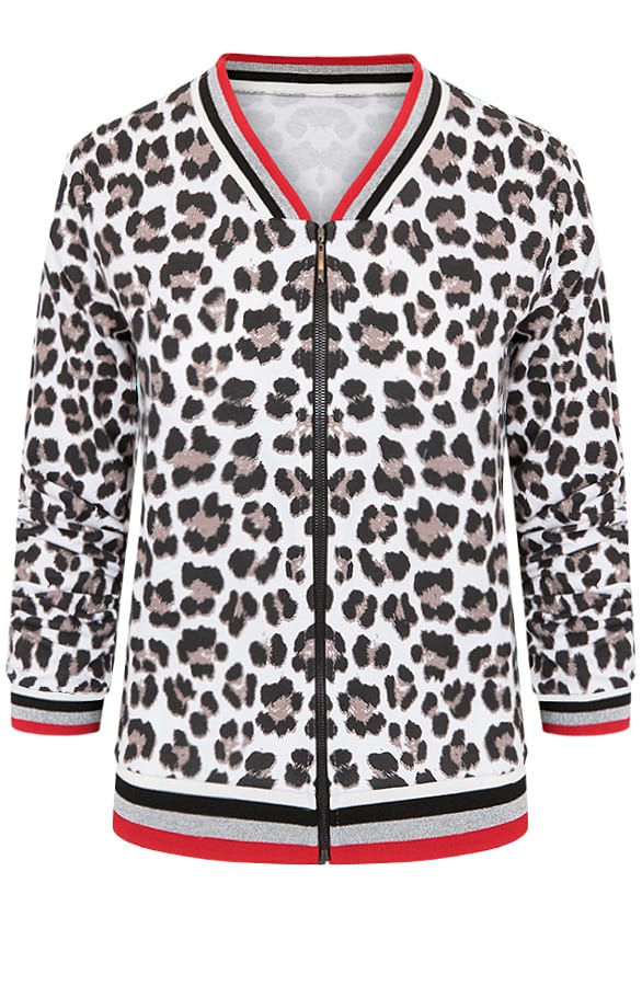 Leopard Bomber Wit – shoparchief, foto 1