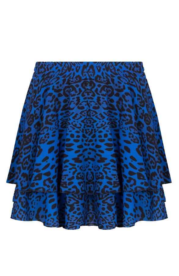 Leopard Laagjes Rok Kobalt – shoparchief, foto 1