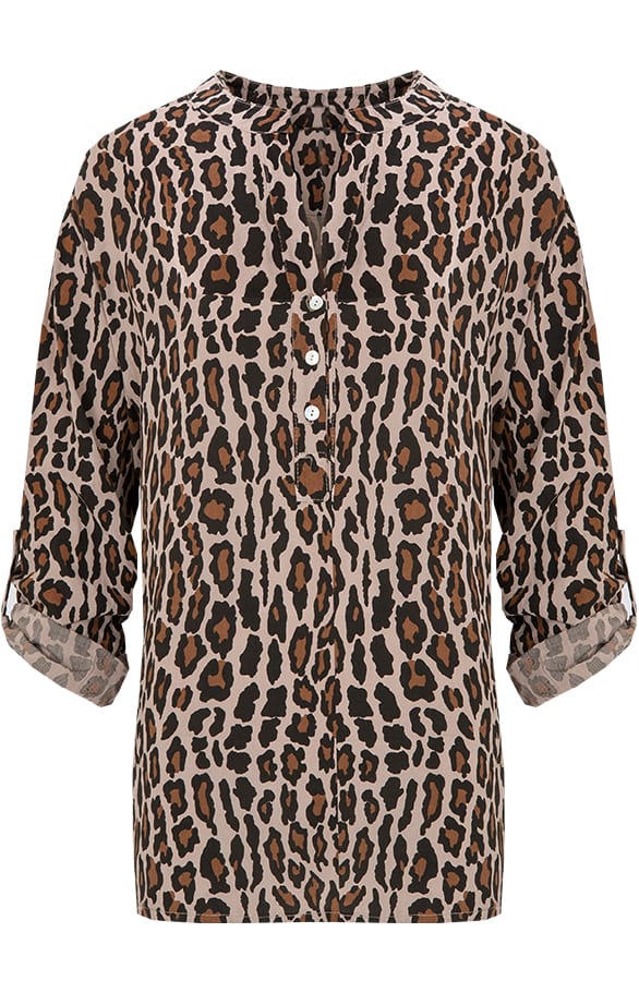 Panter Blouse Katoen Bruin – shoparchief, foto 1