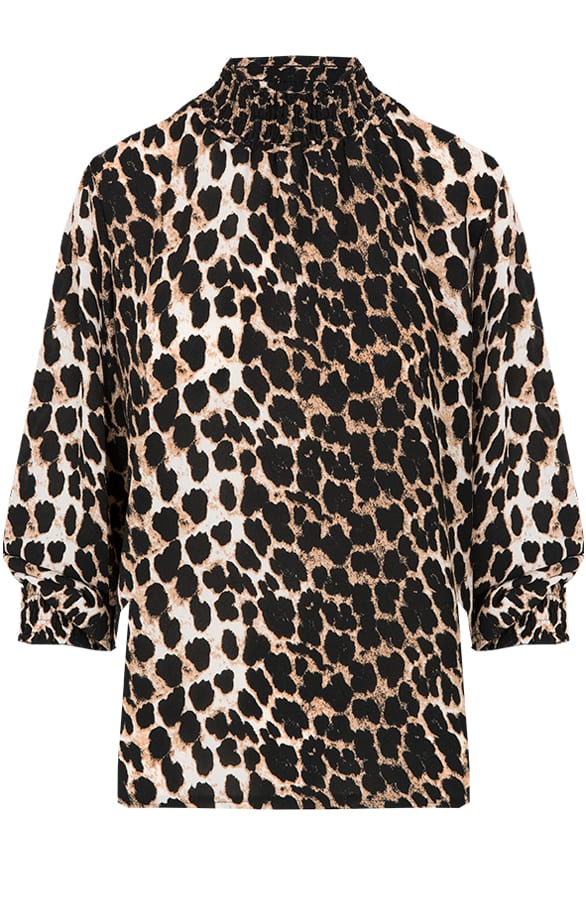 Panter Col Blouse Bruin – shoparchief, foto 1