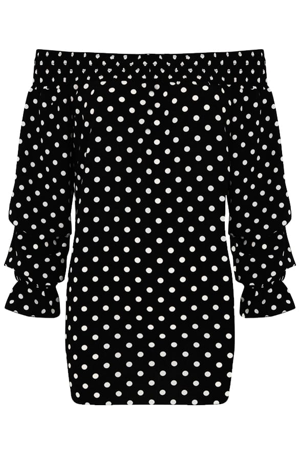 Polkadot Tuniek Zwart – shoparchief, foto 1