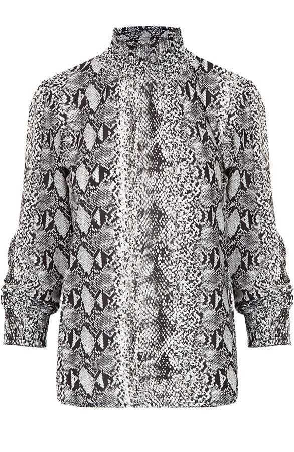 Slangenprint Col Blouse – shoparchief, foto 1
