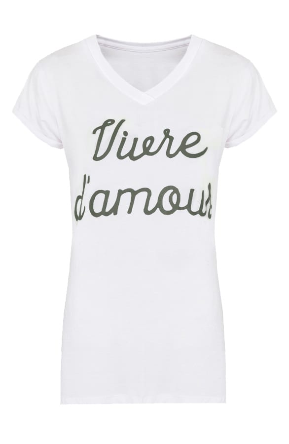 Vivre D Amour Top Wit Army – shoparchief, foto 1