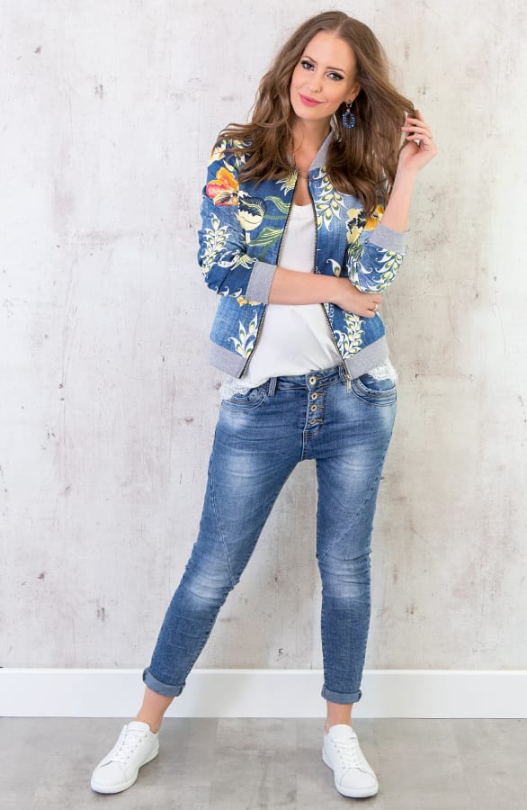 Peacock Bomber Jacket Blue – shoparchief, foto 4