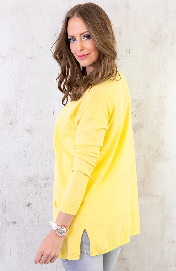 Comfy Soft Cardigan Geel – shoparchief, foto 3