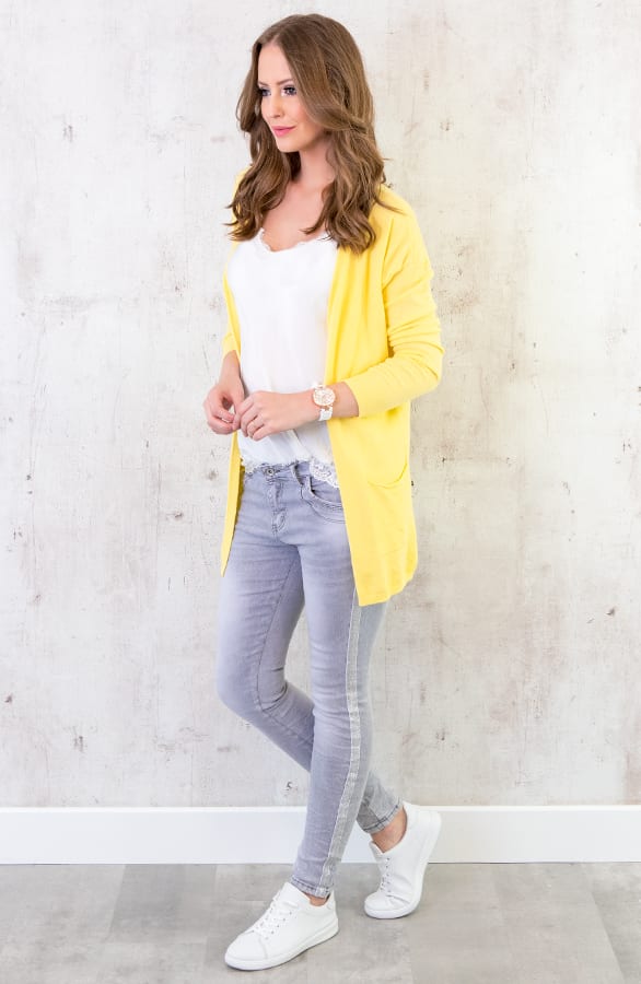 Comfy Soft Cardigan Geel – shoparchief, foto 6