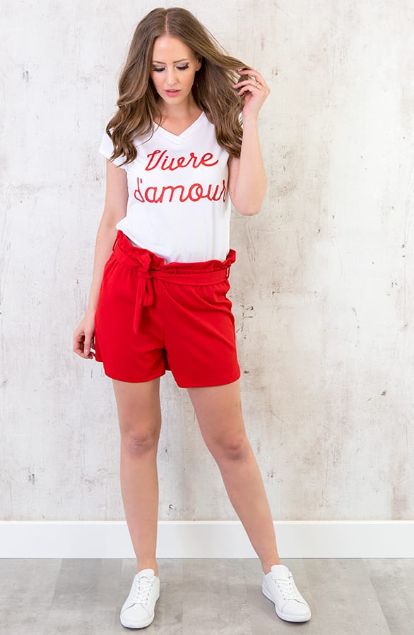 High Waisted Short Rood – shoparchief, foto 6