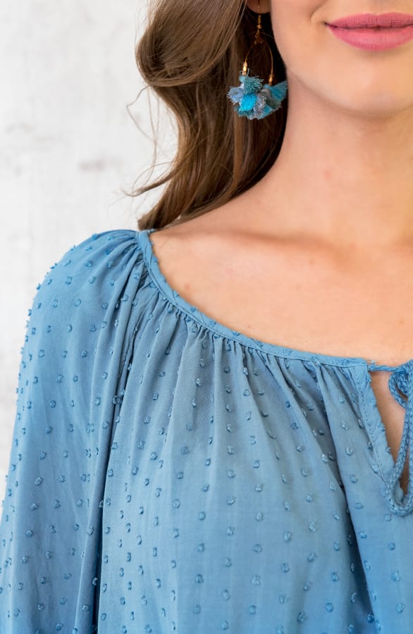 Oversized Stippen Tuniek Blauw – shoparchief, foto 5