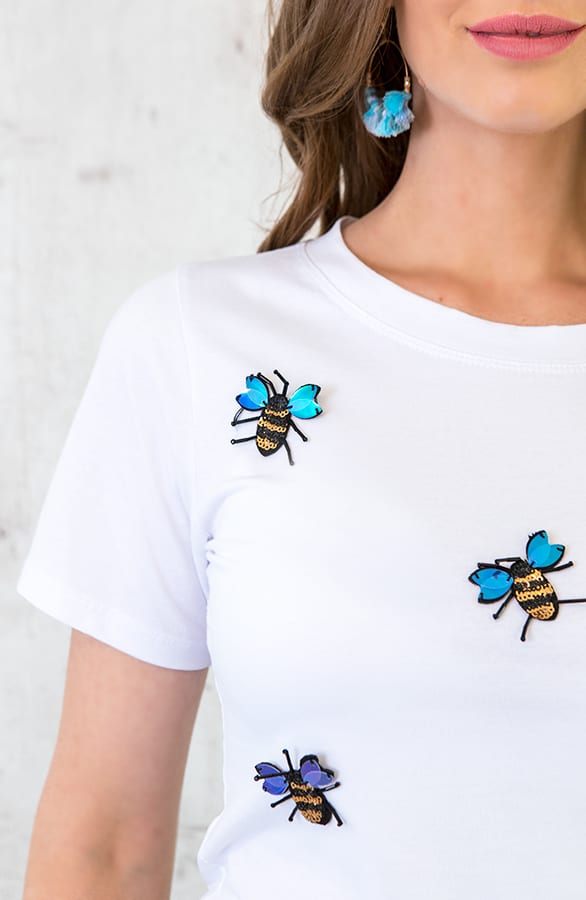 Bijen Top Wit – shoparchief, foto 4