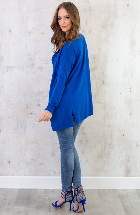 Comfy Soft Cardigan Kobalt – shoparchief, foto 3