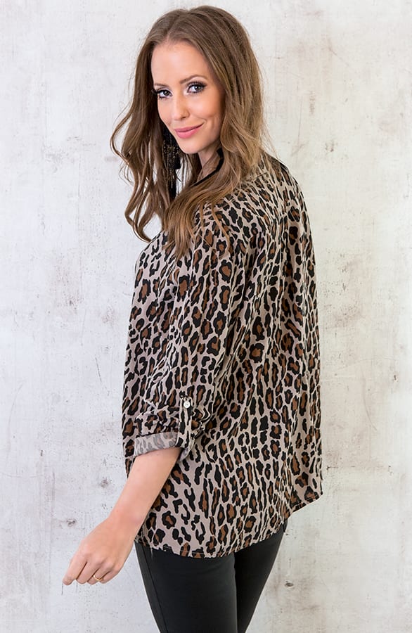 Panter Blouse Katoen Bruin – shoparchief, foto 3