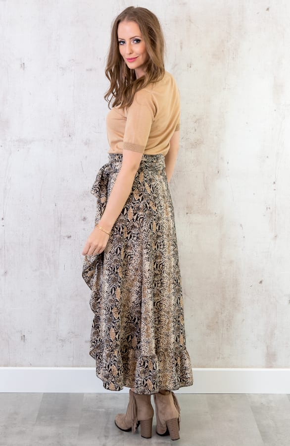 Slangenprint Wikkelrok Luxury – shoparchief, foto 5