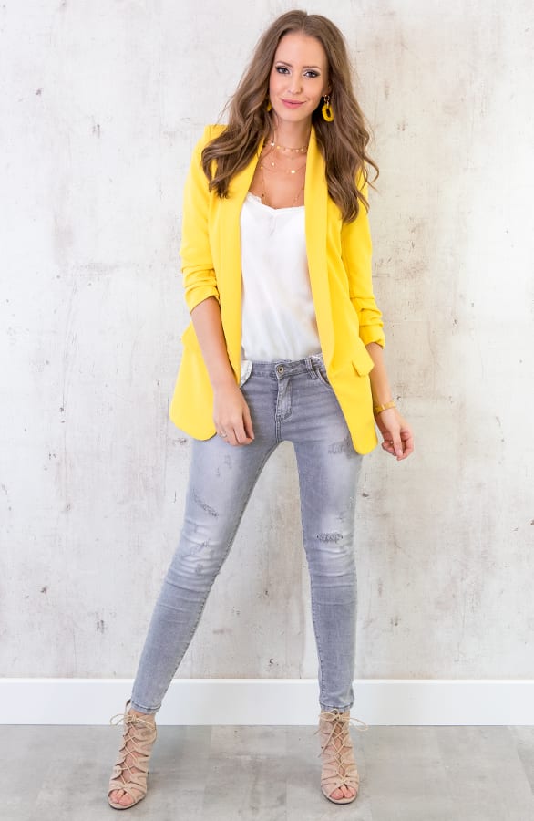 Boyfriend Blazer Geel – shoparchief, foto 6