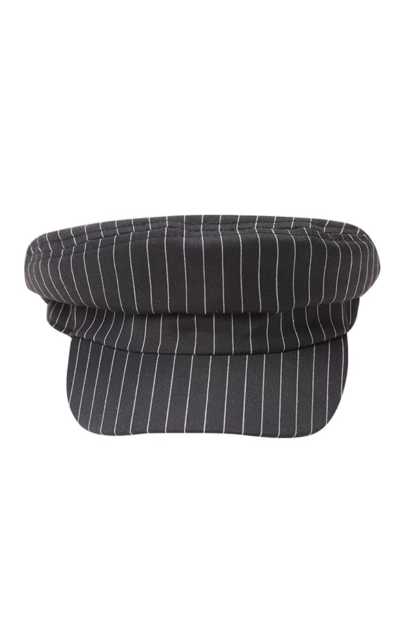Baker Cap Gestreept Zwart – shoparchief, foto 4