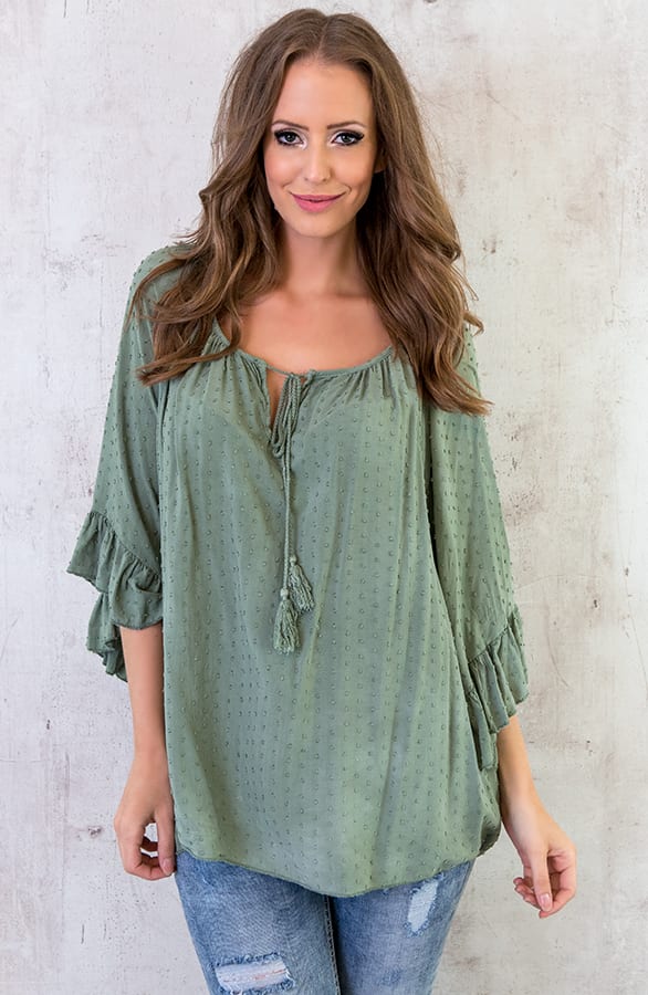 Oversized Stippen Tuniek Army – shoparchief, foto 2