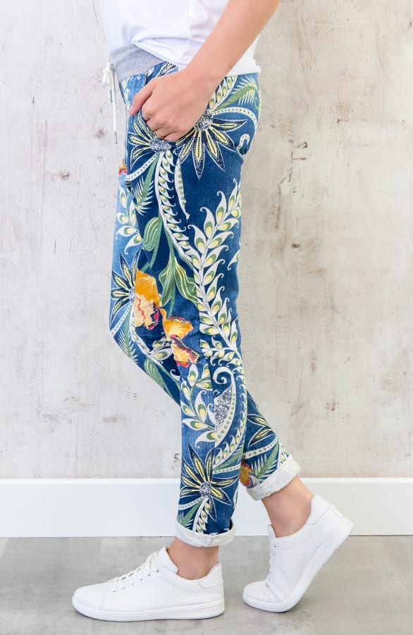 Print Jogging Broek Blauw – shoparchief, foto 3