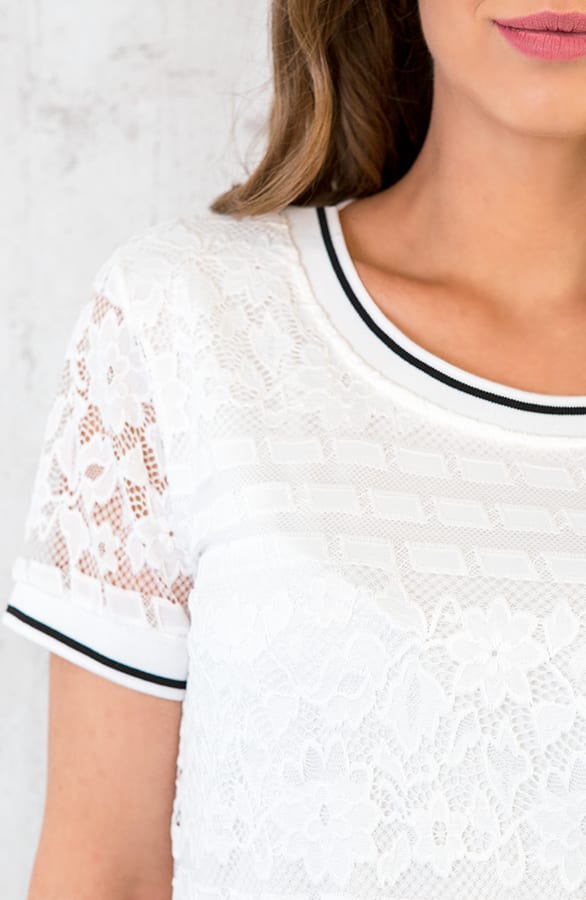 Kanten Bies Top Wit – shoparchief, foto 5