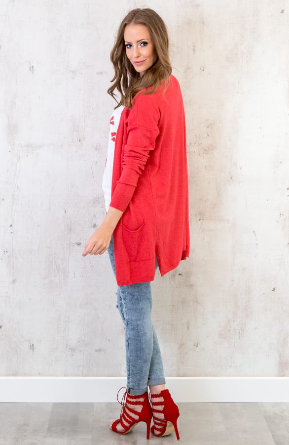 Comfy Soft Cardigan Koraal – shoparchief, foto 3