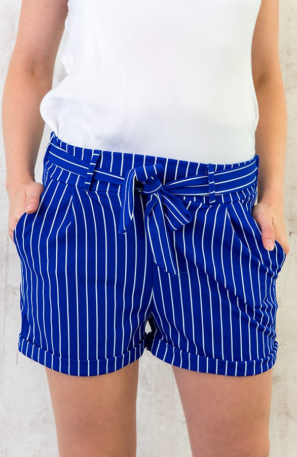 Basic Strik Short Strepen Kobalt – shoparchief, foto 2