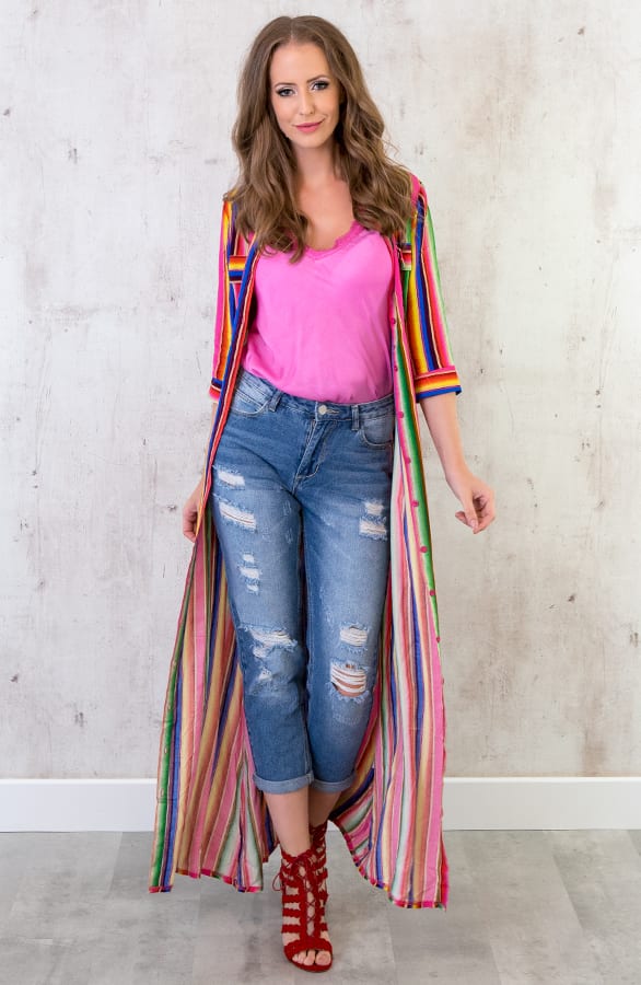 Strepen Jurk Vest Neon – shoparchief, foto 4