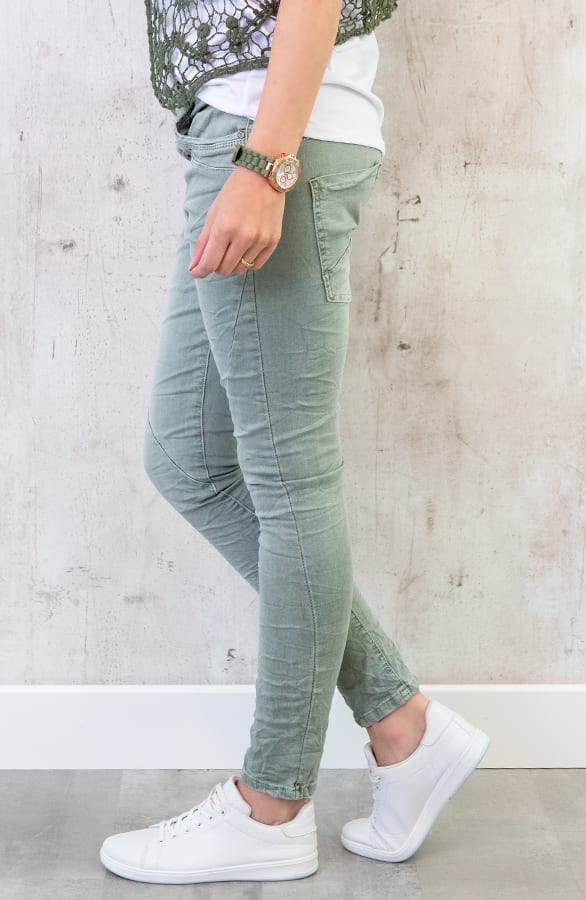 Chino Spijkerbroek Baggy Groen – shoparchief, foto 3