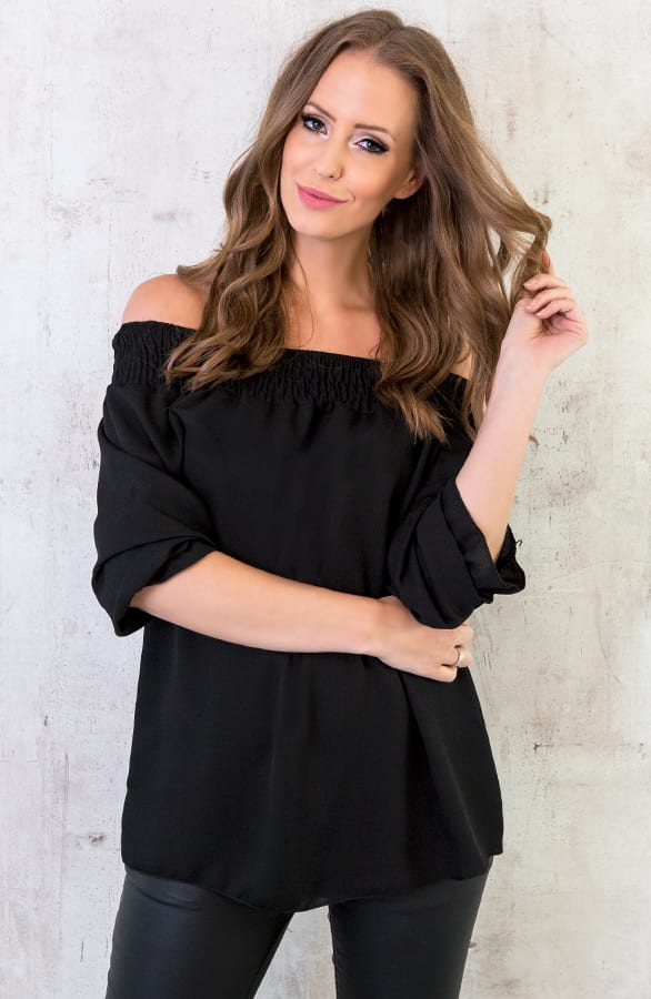 off Shoulder Tuniek Zwart – shoparchief, foto 2