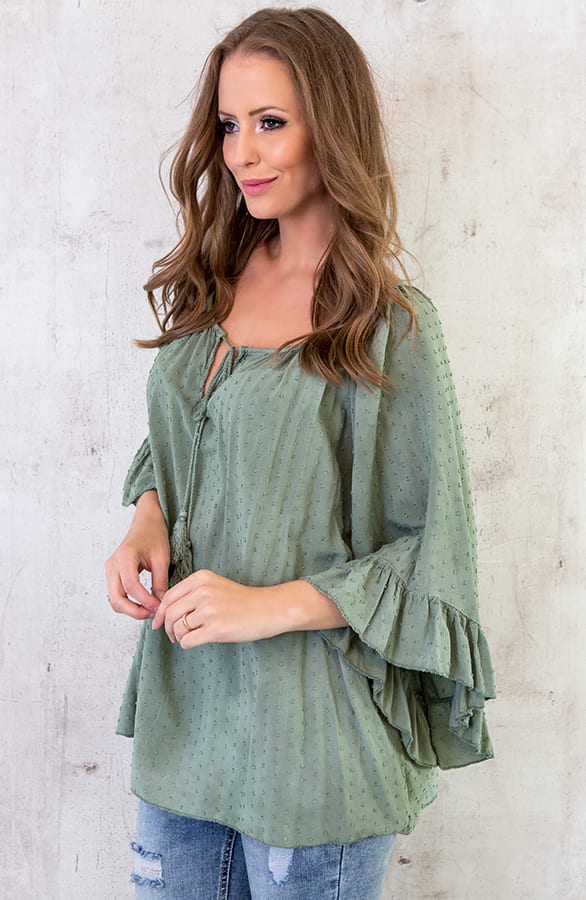 Oversized Stippen Tuniek Army – shoparchief, foto 3