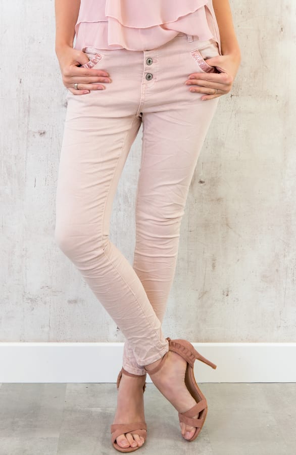 Chino Pailletten Broek Roze – shoparchief, foto 4