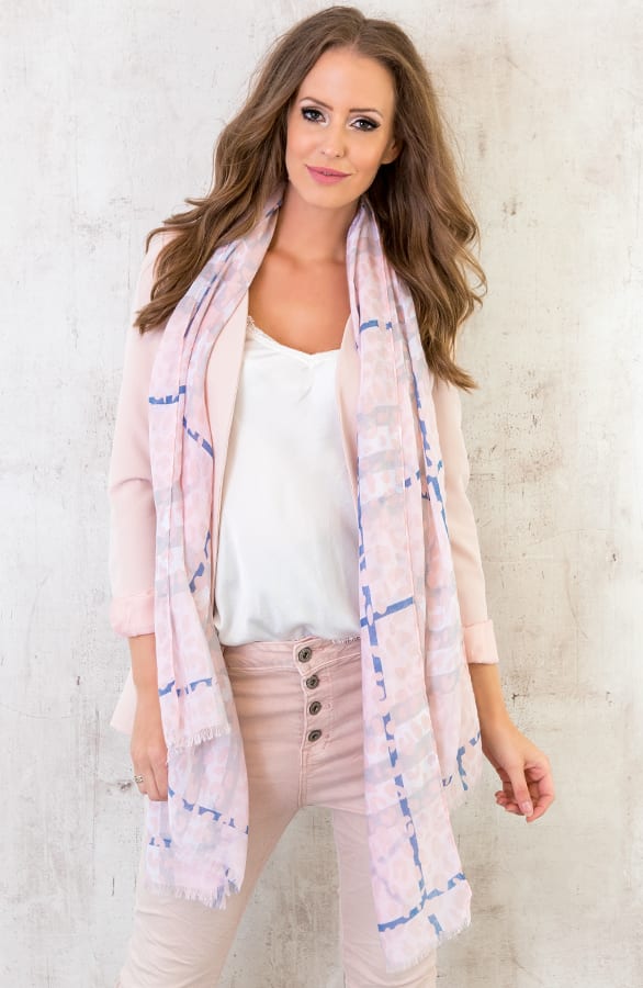 Leopard Sjaal Pastel Roze – shoparchief, foto 2