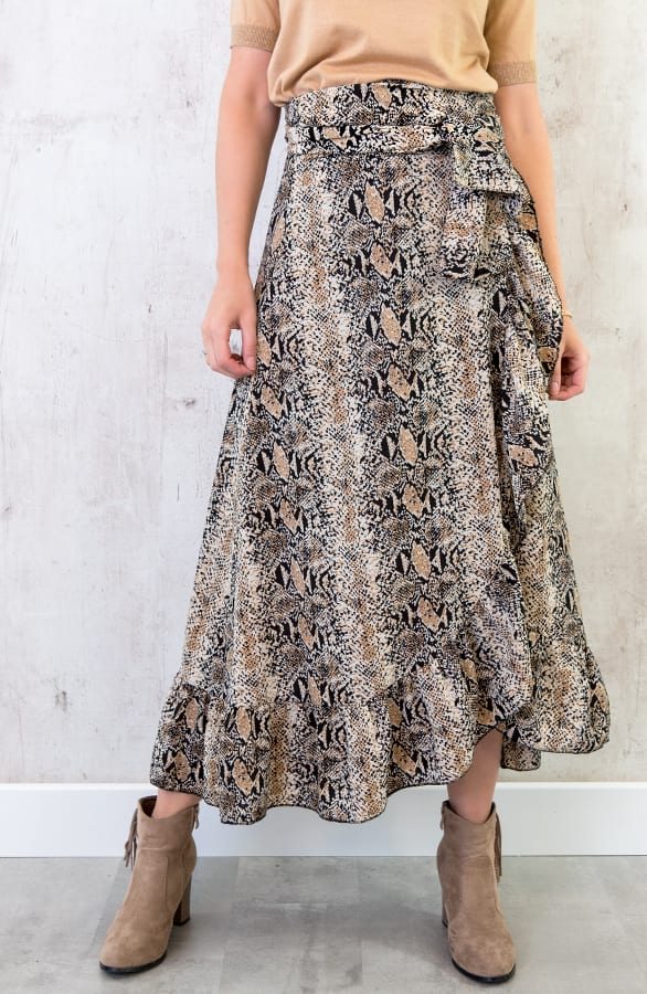 Slangenprint Wikkelrok Luxury – shoparchief, foto 2