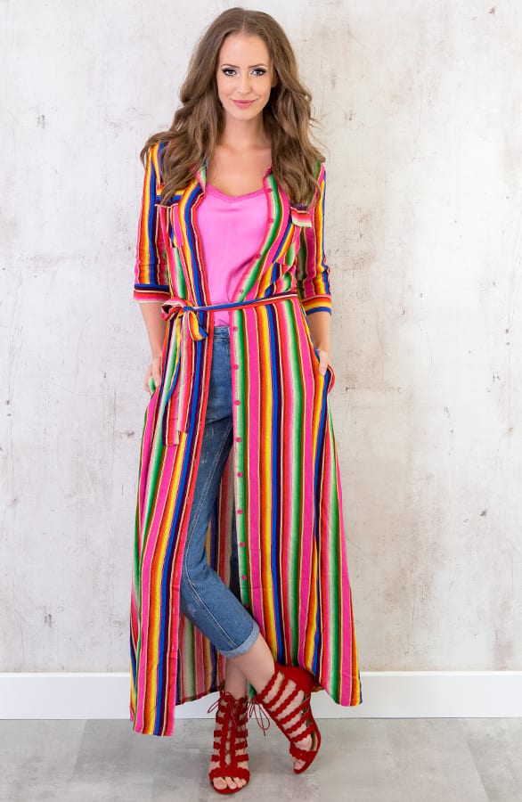 Strepen Jurk Vest Neon – shoparchief, foto 2