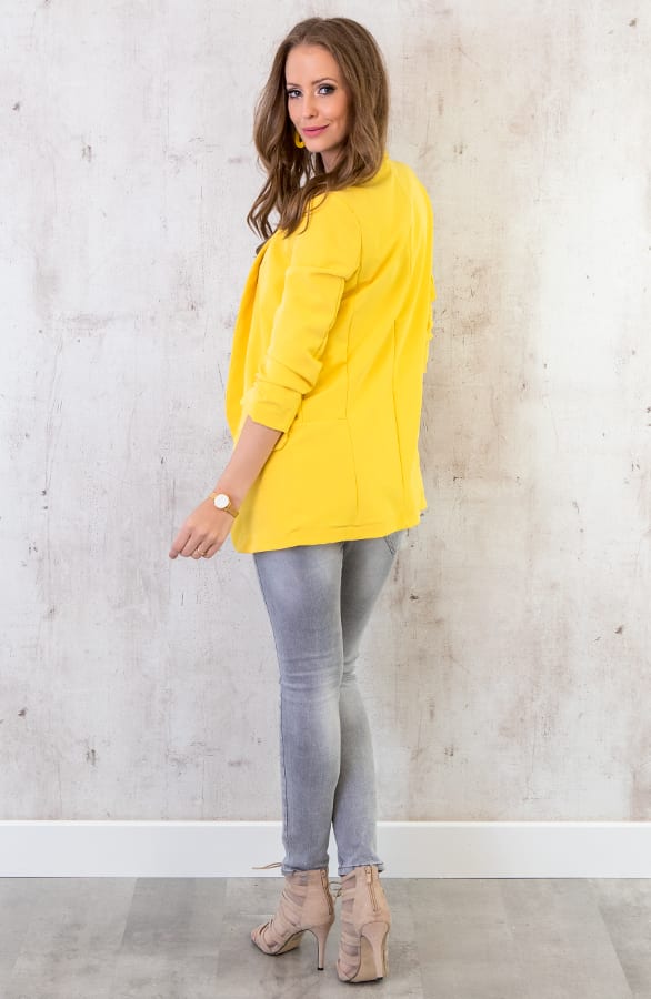 Boyfriend Blazer Geel – shoparchief, foto 3