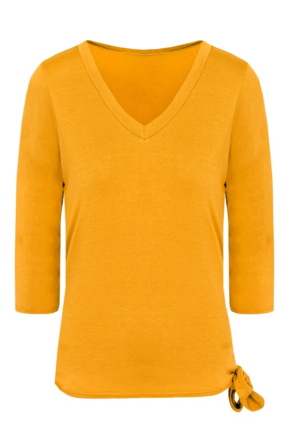 Basic Strik Shirt Okergeel – shoparchief, foto 1