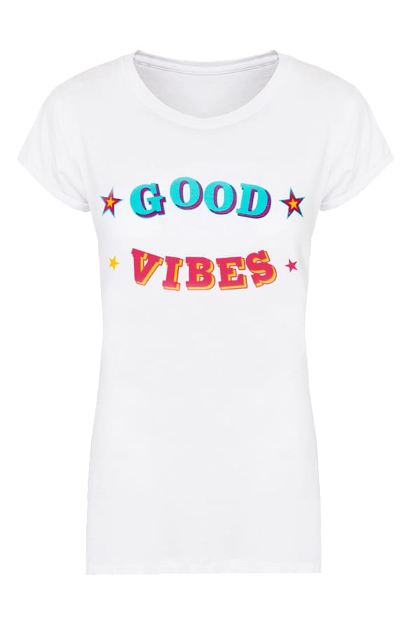 Good Vibes Top Wit – shoparchief, foto 1