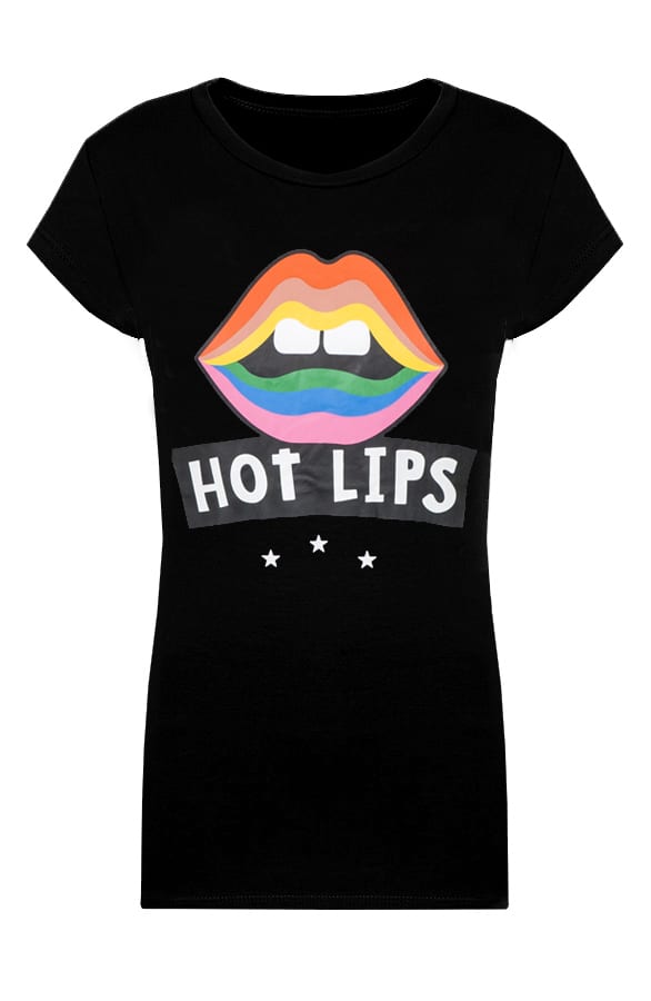 Hot Lips Top Zwart – shoparchief, foto 1