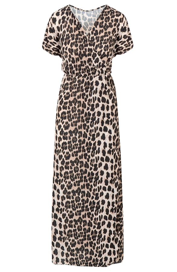 Maxi Leopard Jurk Bruin – shoparchief, foto 1