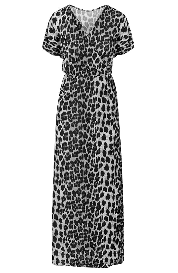 Maxi Leopard Jurk Grijs – shoparchief, foto 1