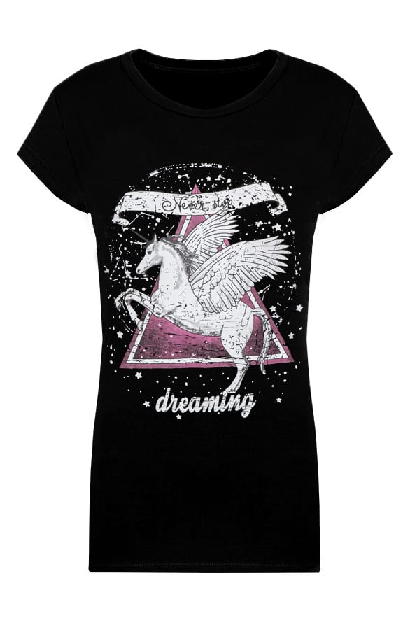 Never Stop Dreaming Top Zwart – shoparchief, foto 1