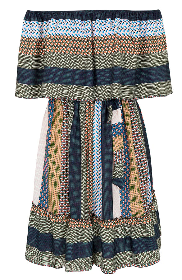 Noa Patchwork Jurk Army – shoparchief, foto 1