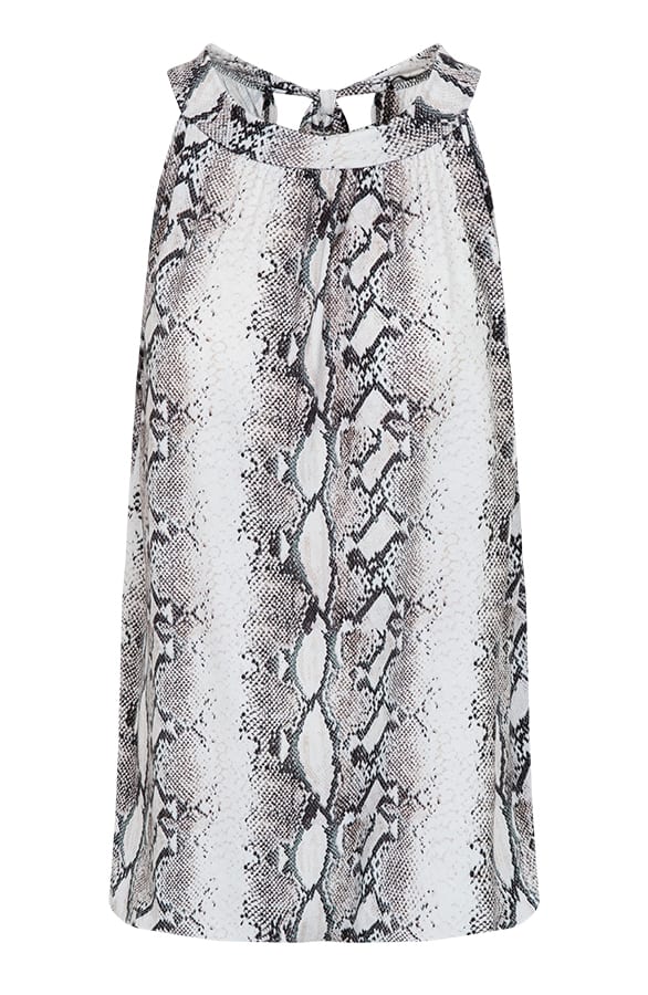 Slangenprint Halter Top – shoparchief, foto 1