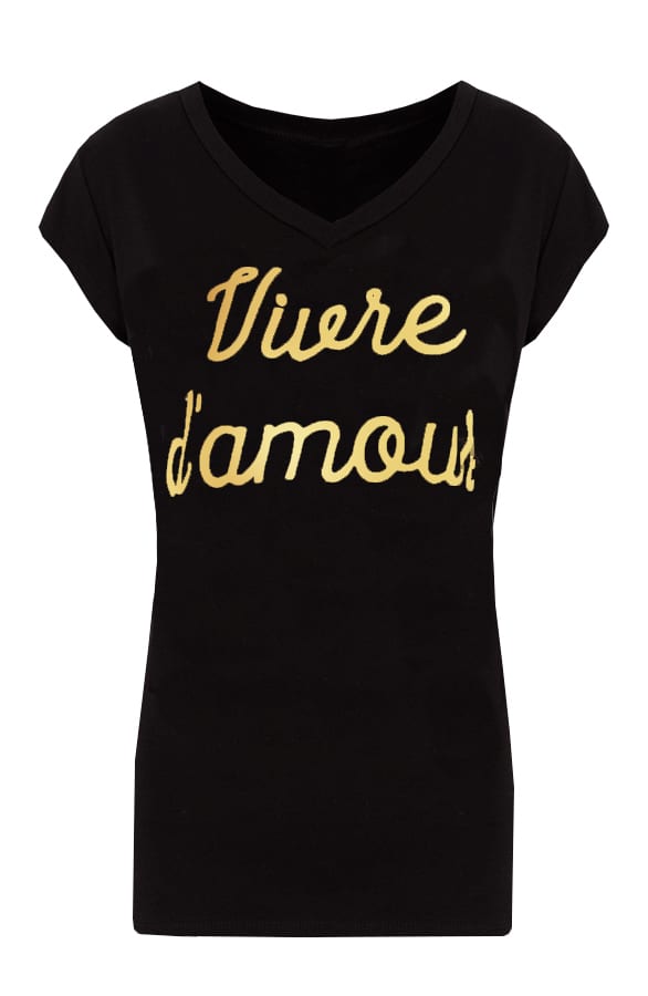 Vivre d Amour Top Zwart Goud – shoparchief, foto 1