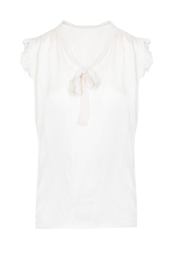 Zijde Strik Top Creme – shoparchief, foto 1