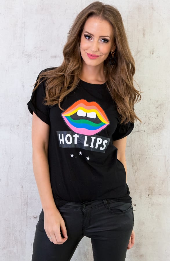 Hot Lips Top Zwart – shoparchief, foto 2