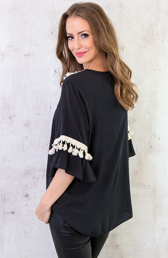Ibiza Tassel Tuniek Zwart – shoparchief, foto 5