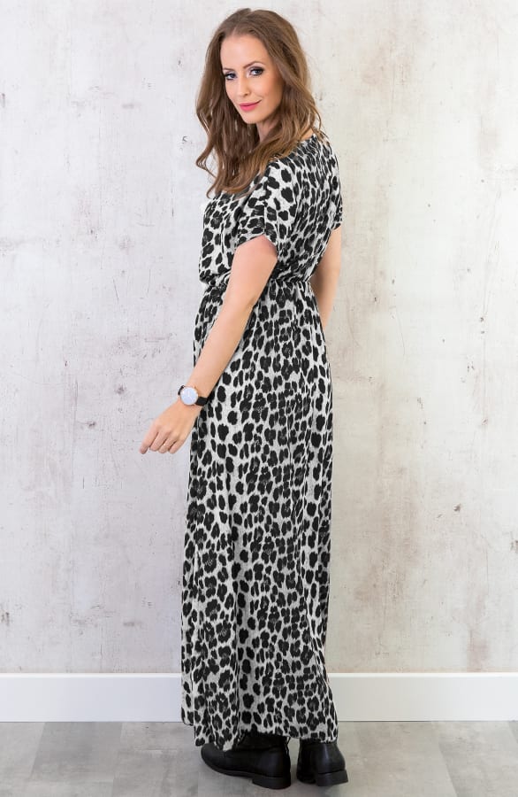 Maxi Leopard Jurk Grijs – shoparchief, foto 5