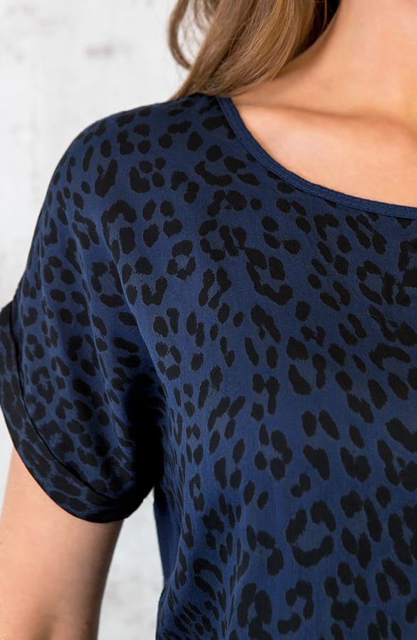 Leopard Print Top Marine – shoparchief, foto 5