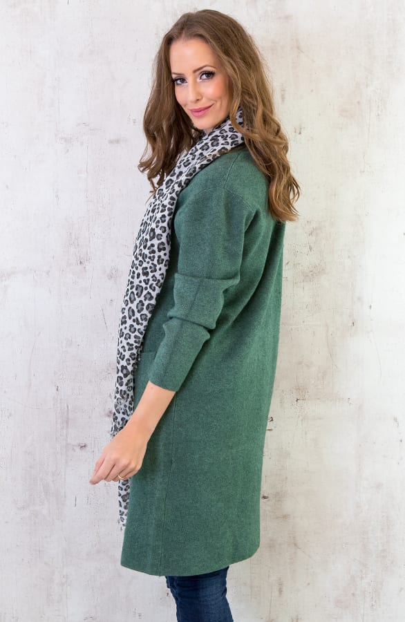 Maxi Vest Gebreid Groen – shoparchief, foto 7