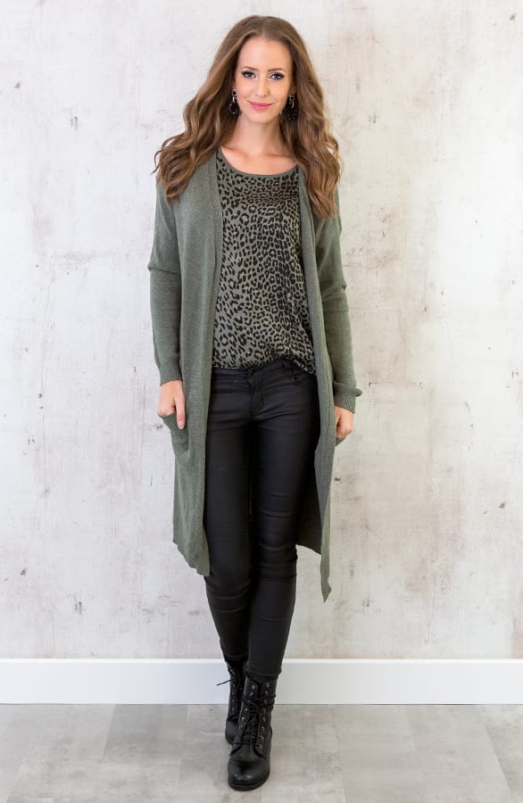 Lang Vest Legergroen – shoparchief, foto 3