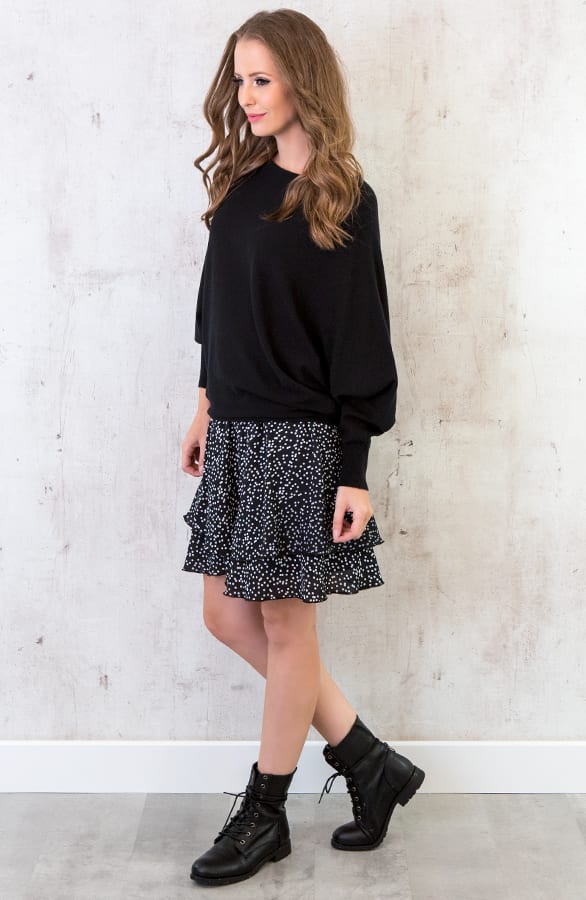 Polkadot Laagjes Rok Zwart – shoparchief, foto 4